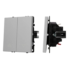 Изображение Выключатель управления шторами Arlight NOBE, никель soft-touch 059435(1)